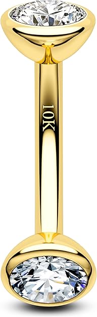 14K Real Solid Gold Eyebrow